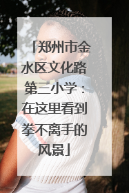 郑州市金水区文化路第三小学：在这里看到拳不离手的风景
